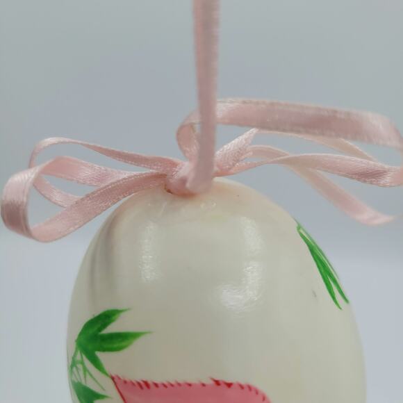 Hand-painted REAL Goose Egg with Butterflies Spring Easter Ornament - Picture 4 of 6